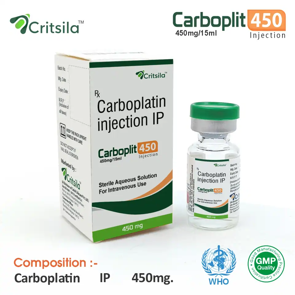 Carboplatin 450mg Injection Packaging